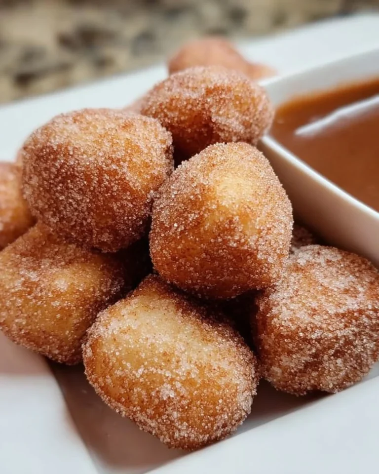 Crispy air fryer churro bites dusted with cinnamon sugar