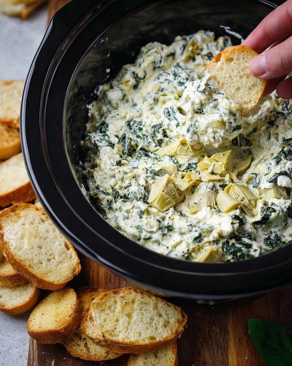 Crockpot Spinach Artichoke Dip