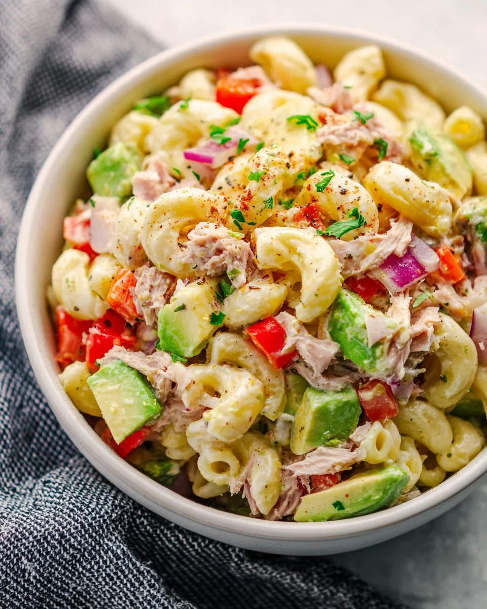 Tuna Avocado Macaroni Salad