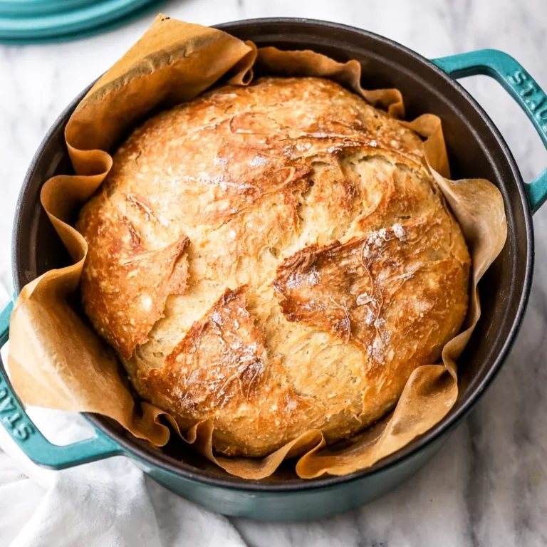 Homemade Artisan Bread with a crispy crust and soft interior, easy recipe.