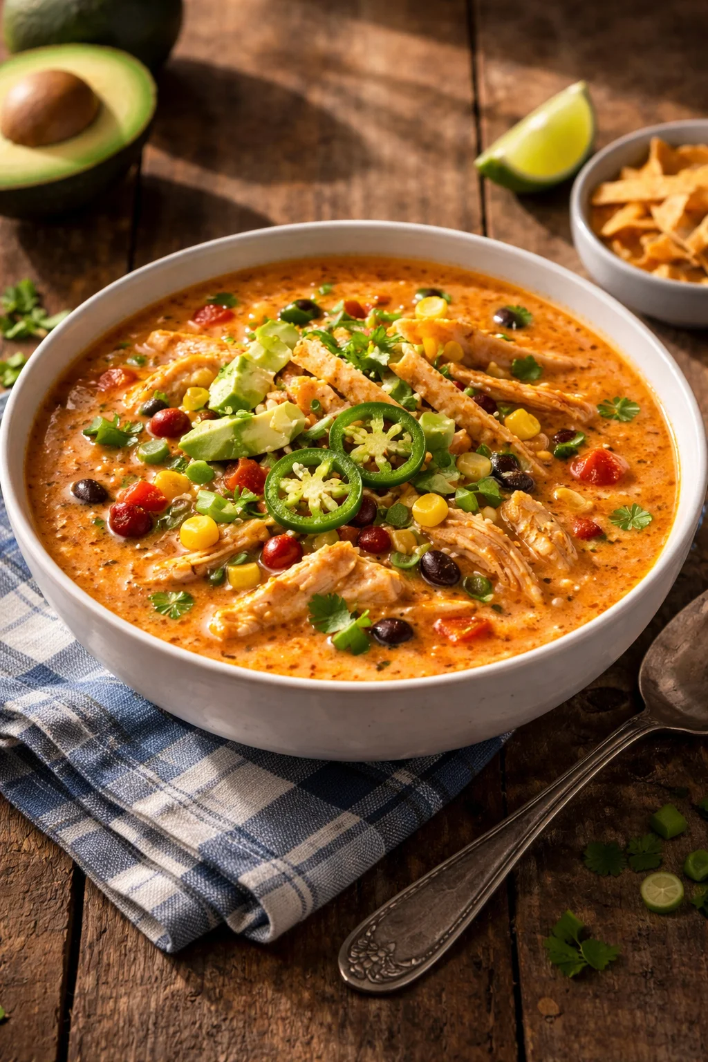 Creamy Chicken Enchiladda Soup