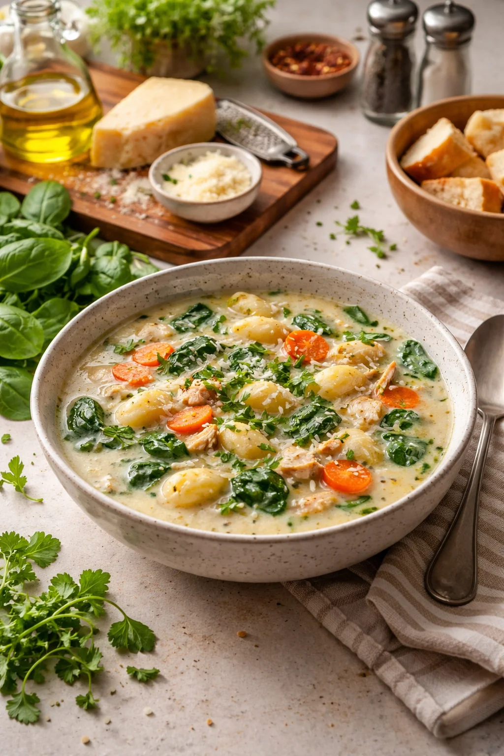 Easy Rotisserie Chicken Gnocchi Soup