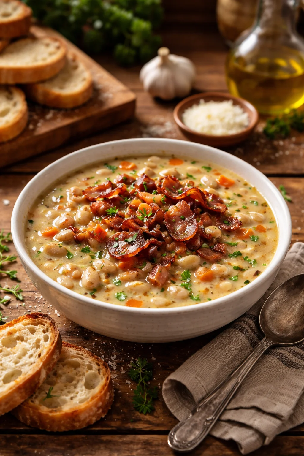 Bacon and White Bean Soup