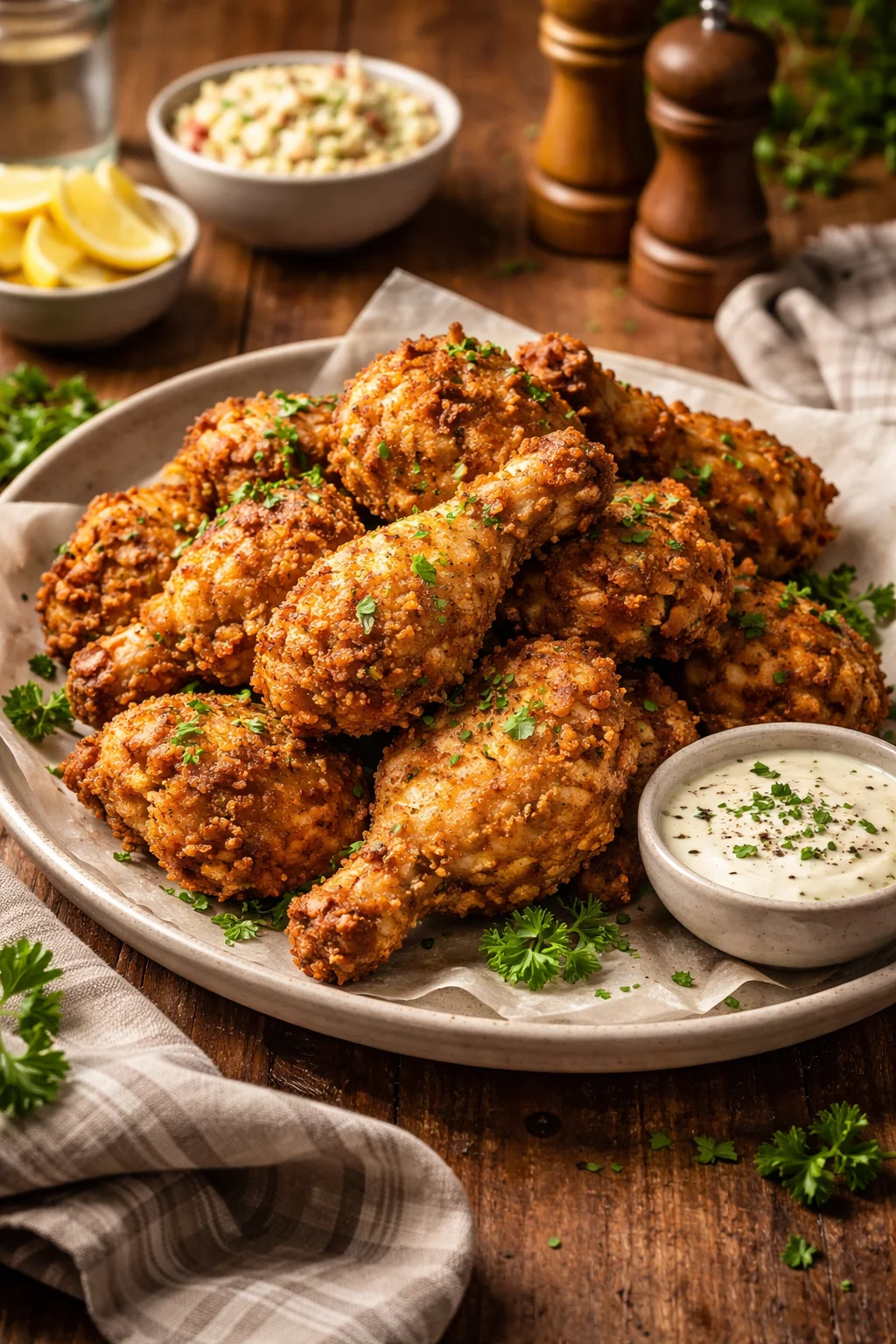 Buttermilk Ranch Oven Fried Chicken