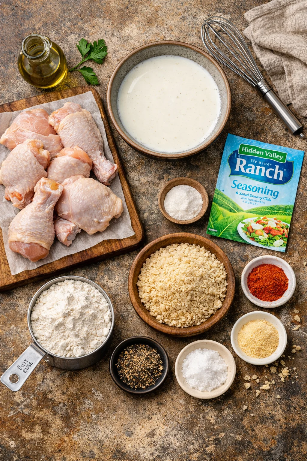 Buttermilk Ranch Oven Fried Chicken