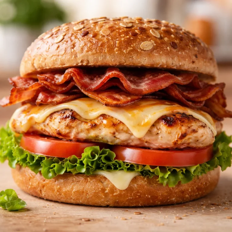 Chick-fil-A Grilled Chicken Club Sandwich with lemon-herb chicken, cheese, and bacon.