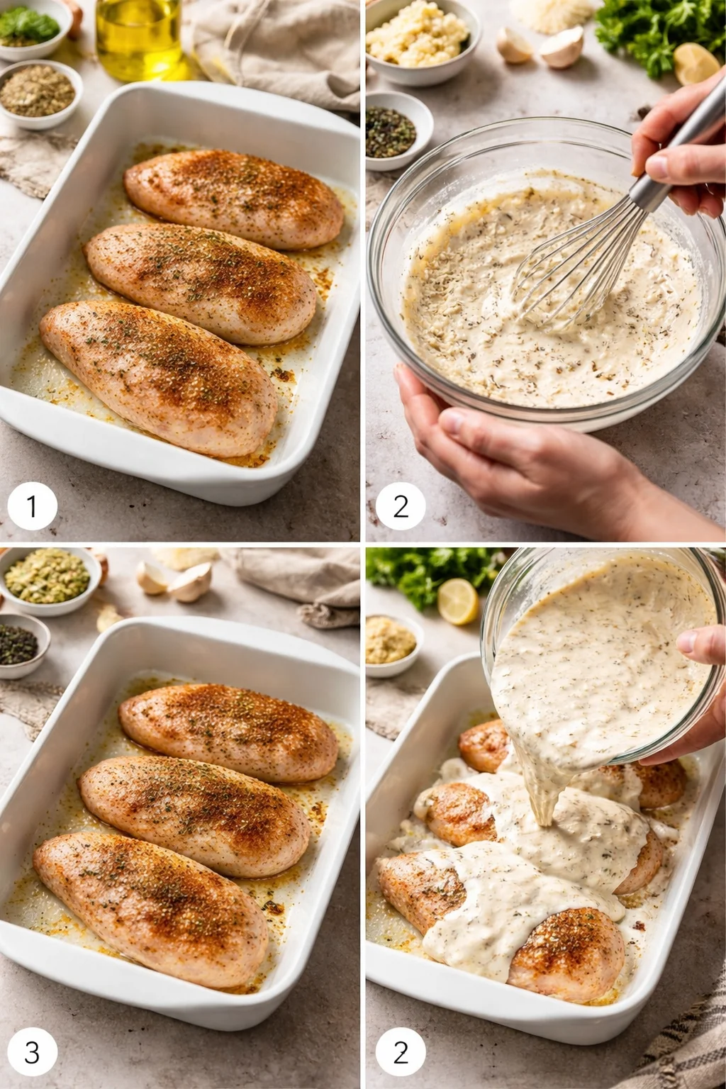 Creamy Baked Chicken Breasts