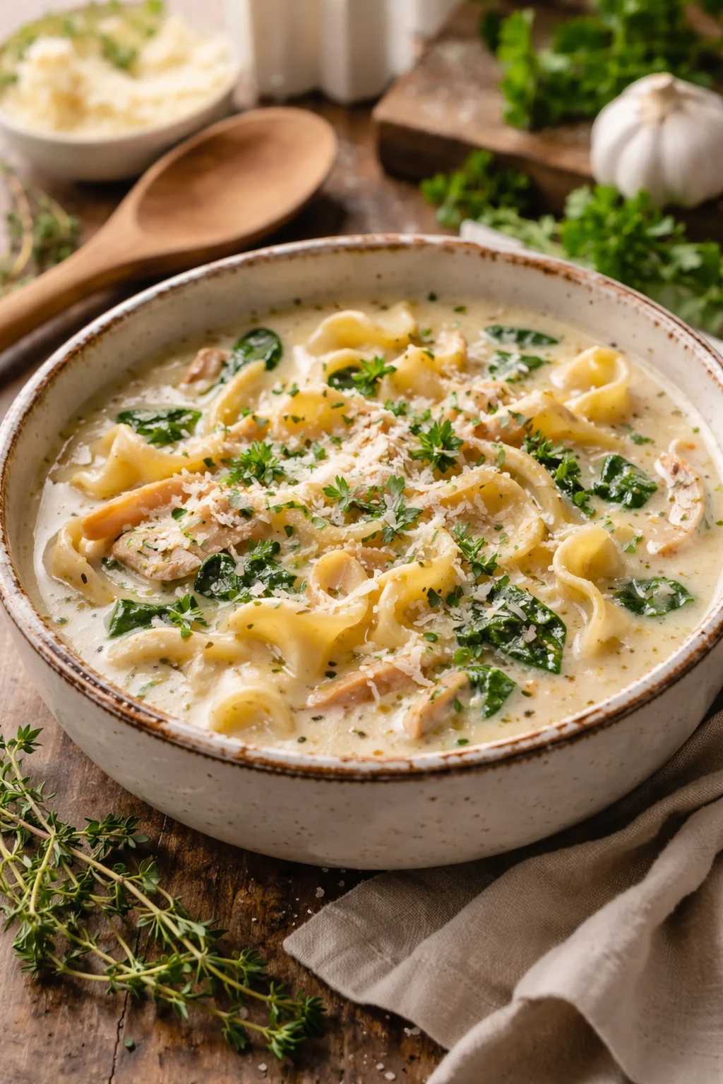 Crock Pot White Lasagna Soup