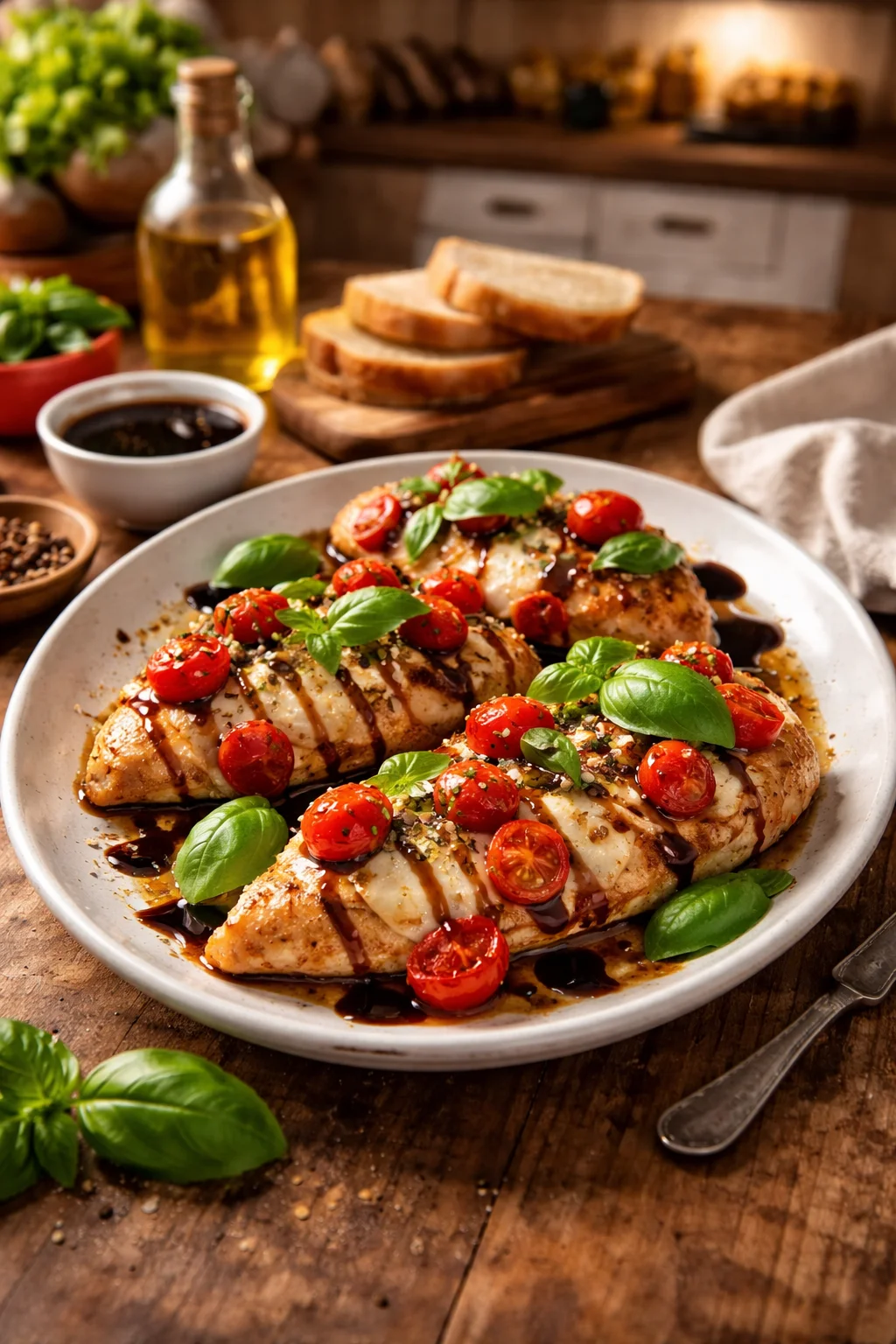 Easy Baked Caprese Chicken