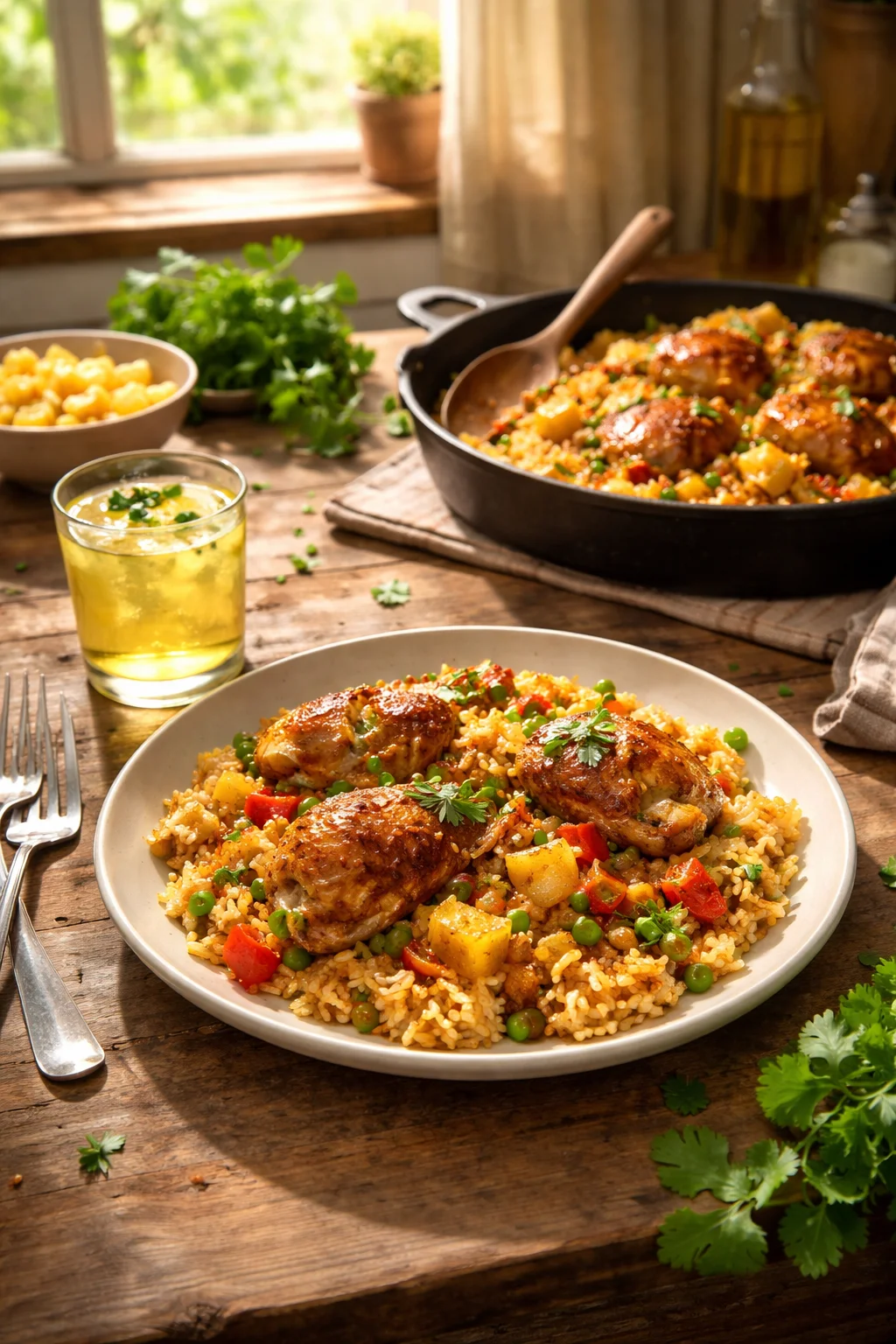 One-Pan Pineapple Chicken & Rice